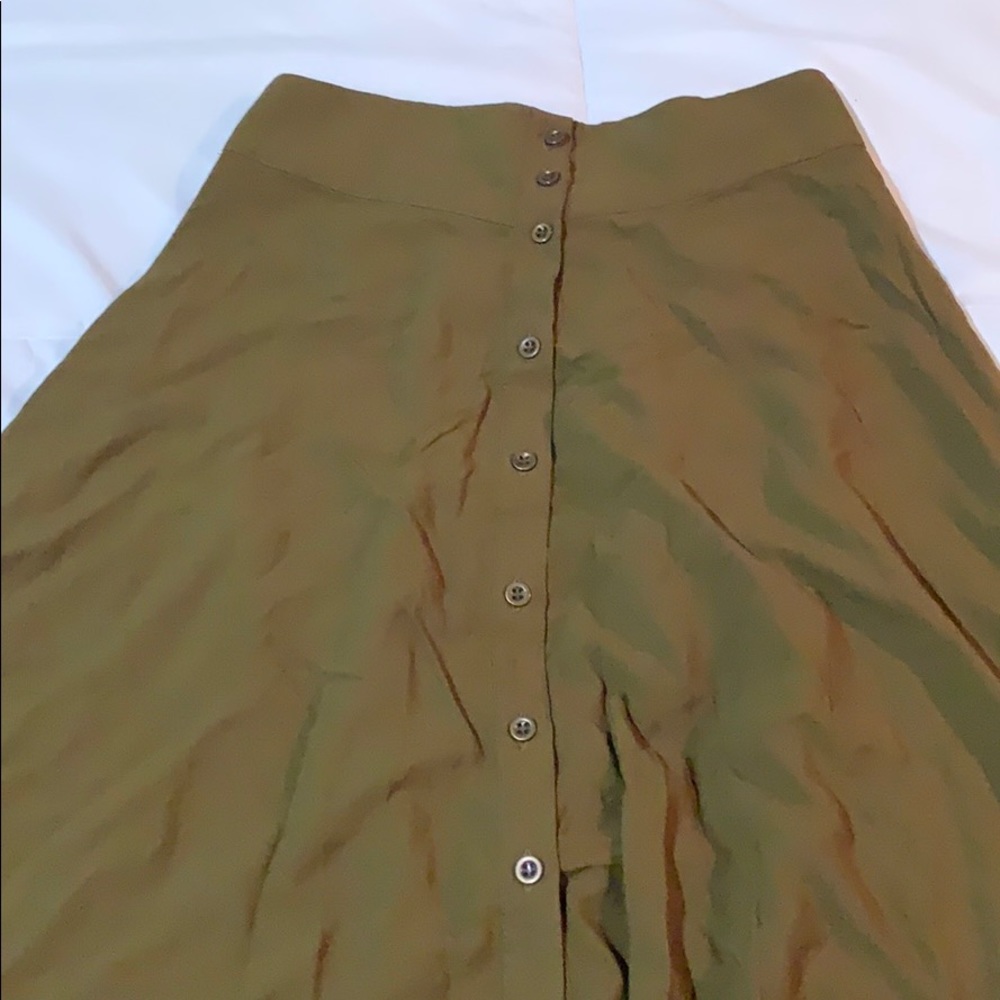 Hunter green maxi skirt